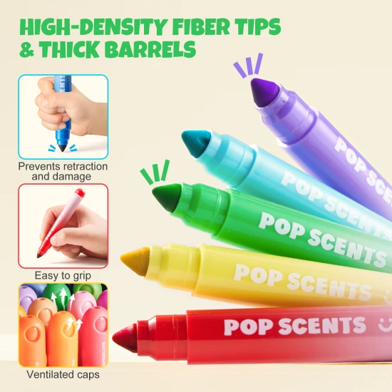 Jarmelo Fixy Smyvatelné s vůní – sada 12 barev