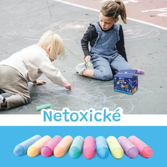 Jarmelo chodníkové křídy – 20 ks, 15 barev, netoxické, omyvatelné, ideální pro děti