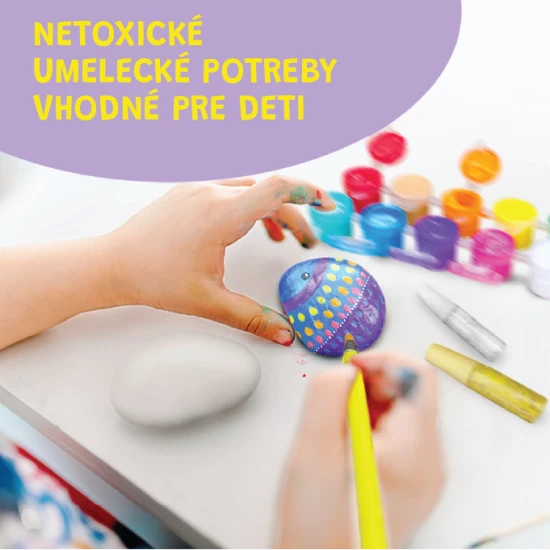 Jarmelo sada na malování kameny - oblázky, barvy, třpytky, štětce a samolepky v kreativní sadě