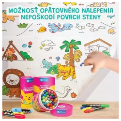 Samolepící omalovánka v roli Dinosauři 3 m Samolepící omalovánka v roli Dinosauři 3 m