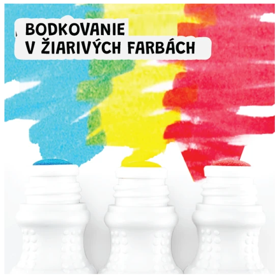Jarmelo barvy v tubě – sada 8 omyvatelných a netoxických barev s pěnovým aplikátorem