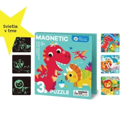 Magnetické svítící puzzle 3v1 Dinosauři Magnetické svítící puzzle 3v1 Dinosauři