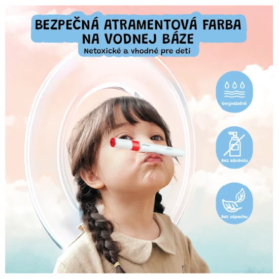 Jarmelo oboustranné fixy v přenosném boxu – 24 barev, štětec a hrubý hrot, netoxické a omyvatelné