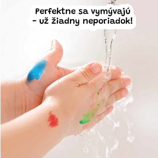 Jarmelo prstové barvy – 12 sáčků v hliníkové fólii, netoxické a vhodné na cesty