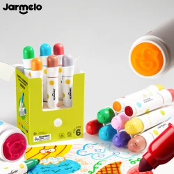 Omyvatelné fixy s razítky Happy Stampers Farma 6 ks