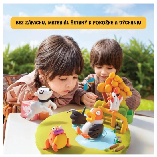 Jaro Melo modelovací hmota v boxu – sada 24 barev, netoxická modelovací zábava pro děti