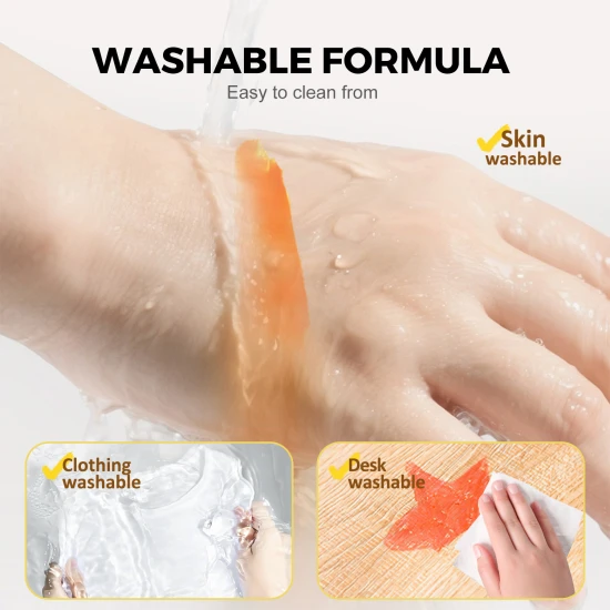 Třpytivé Barevné jemné omyvatelné voskovky pro děti v praktickém boxu – 24 kusů