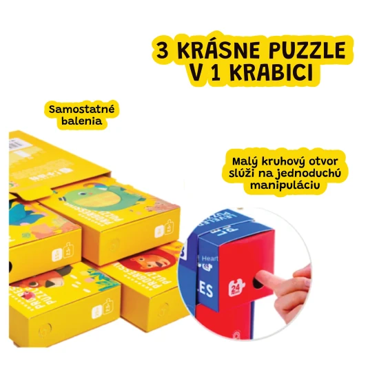 Jarmelo Beep! Na cestě puzzle 3v1 – 88/96/108 dílků s dopravní scénou a knížkou příběhů