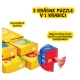 Jarmelo Beep! Na cestě puzzle 3v1 – 88/96/108 dílků s dopravní scénou a knížkou příběhů