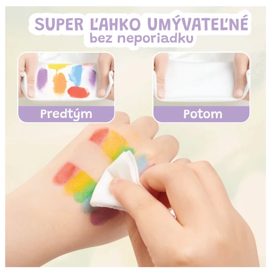 Jarmelo prstové barvy se šablonami – 6 barev, netoxické a omyvatelné