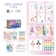 Jarmelo Dreamy Fairy – kreativní knížka s akvarelovou malbou, textiliemi, kamínky a samolepkami pro děti