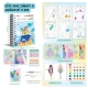 Jarmelo Magic Princesses – kreativní knížka s akvarelovou malbou, textiliemi, kamínky a samolepkami pro děti