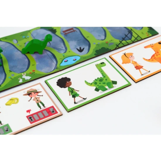 Dinosauří závody – dětská stolní hra s dinosaury pro 2 až 4 hráče