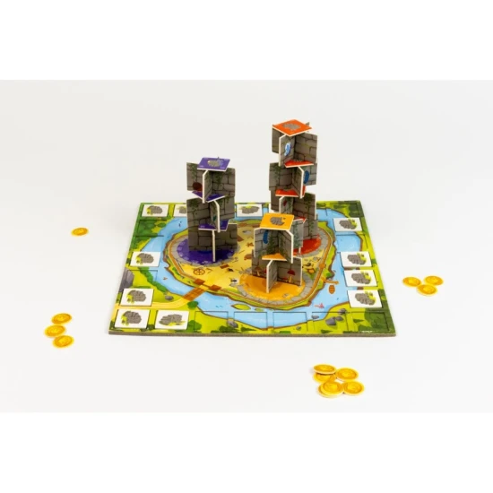 Hrad pro královnu – rodinná stolní hra pro děti s královnou a stavěním věží