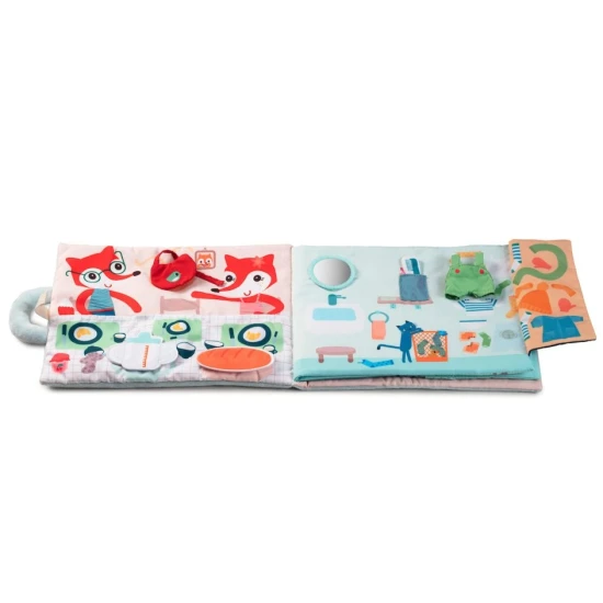 Textilní knížka Dobré ráno, liško Alice – měkká kniha pro děti od 18 měsíců