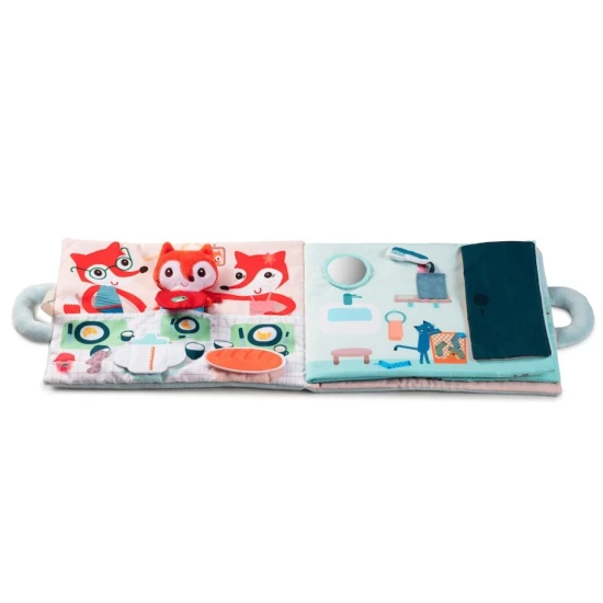 Textilní knížka Dobré ráno, liško Alice – měkká kniha pro děti od 18 měsíců