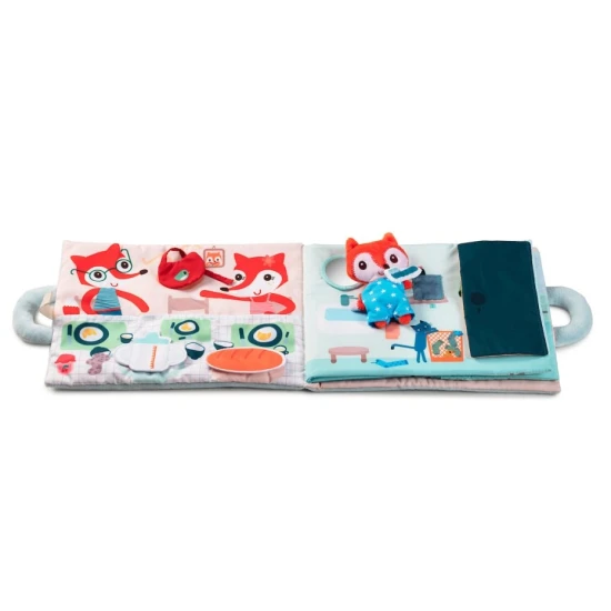 Textilní knížka Dobré ráno, liško Alice – měkká kniha pro děti od 18 měsíců