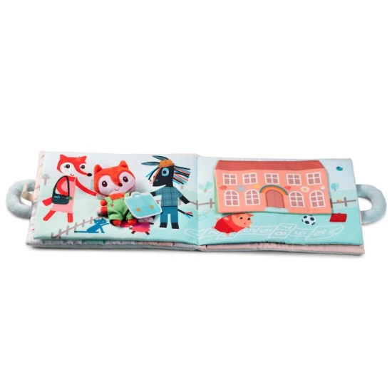 Textilní knížka Dobré ráno, liško Alice – měkká kniha pro děti od 18 měsíců