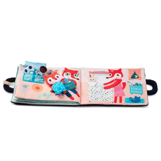 Textilní knížka Dobrou noc, liško Alice – měkká kniha pro děti od 18 měsíců