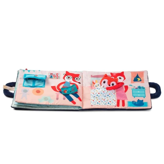 Textilní knížka Dobrou noc, liško Alice – měkká kniha pro děti od 18 měsíců