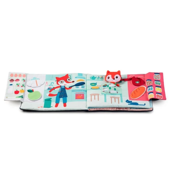 Textilní knížka Dobrou noc, liško Alice – měkká kniha pro děti od 18 měsíců