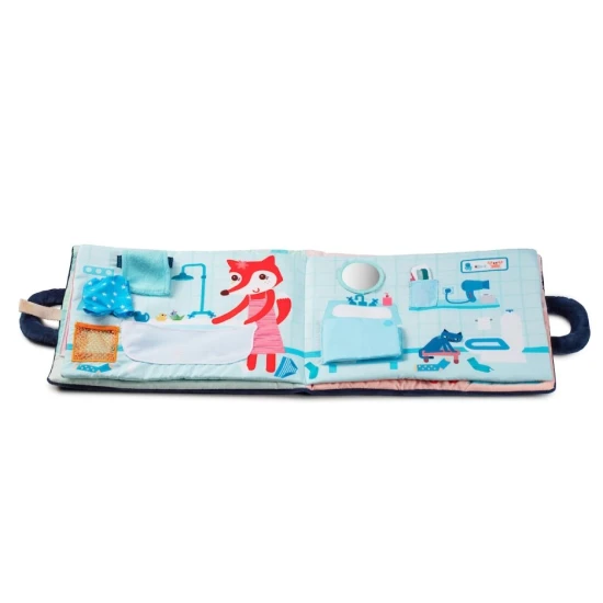 Textilní knížka Dobrou noc, liško Alice – měkká kniha pro děti od 18 měsíců