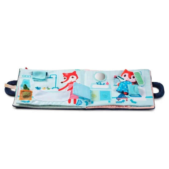 Textilní knížka Dobrou noc, liško Alice – měkká kniha pro děti od 18 měsíců