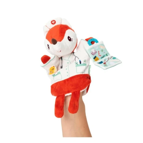 Maňásek na ruku Doktorka Liška – plyšová hračka pro děti