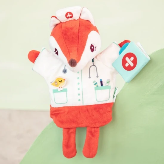 Maňásek na ruku Doktorka Liška – plyšová hračka pro děti