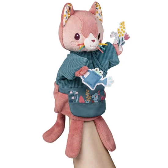 Maňásek na ruku Zahradnice Kočka Jeanne – plyšová hračka pro děti