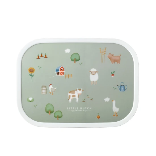 Funkční a hravá krabička na svačinu s motivem Farma.