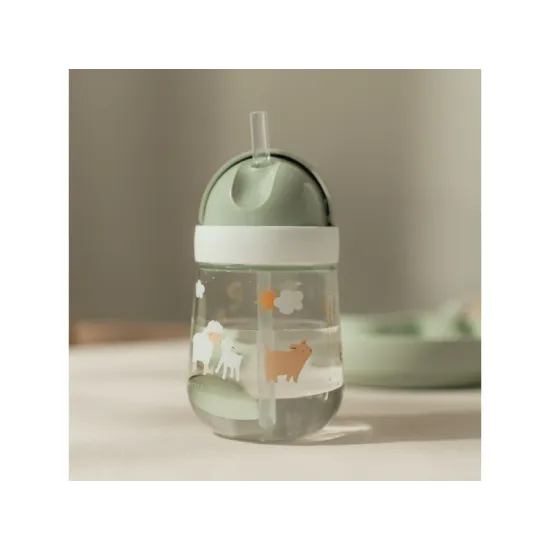 LITTLE DUTCH Hrnek s brčkem 300 ml 9m+ Farma Funkční a roztomilý hrnek s brčkem s motivem zvířátek.