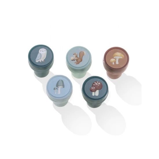 16 rozkošných motivů na razítkování - Forest Friends od Little Dutch.