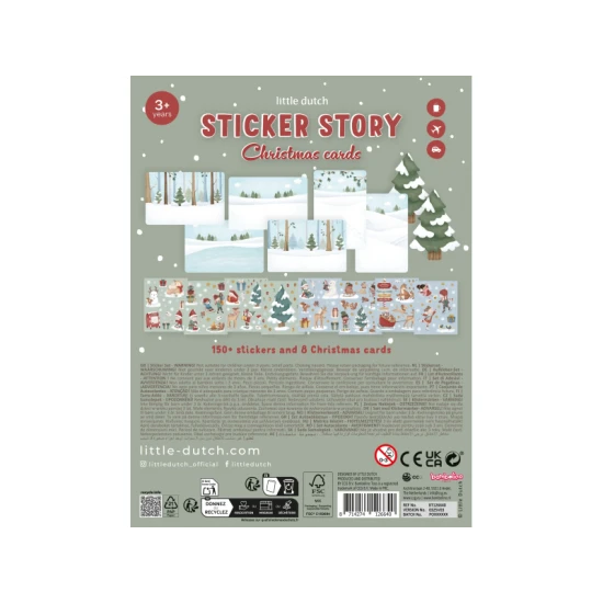 Kreativní sada samolepek Little Dutch s vánočními motivy pro děti