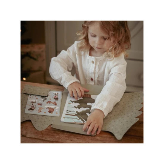 Kreativní sada samolepek Little Dutch s vánočními motivy pro děti