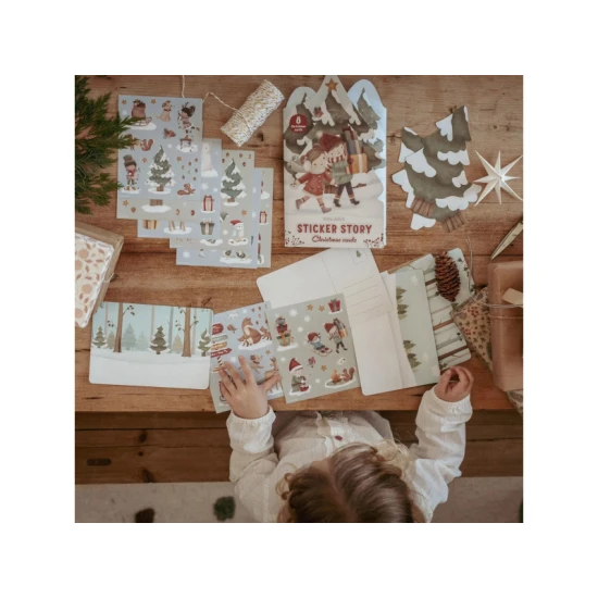 Kreativní sada samolepek Little Dutch s vánočními motivy pro děti
