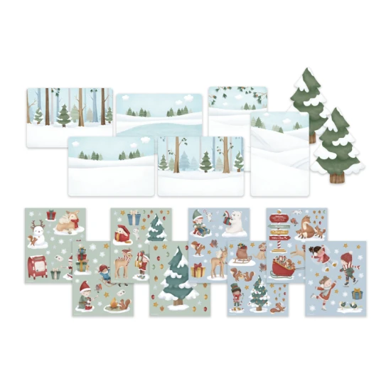 Kreativní sada samolepek Little Dutch s vánočními motivy pro děti