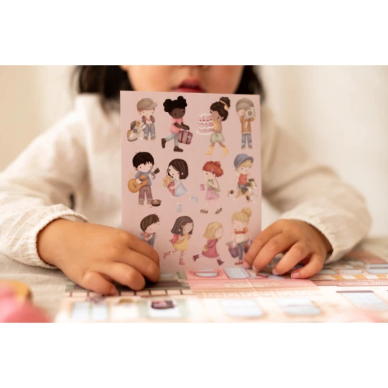 Kniha se samolepkami Little Dutch Nakupování Rosa pro děti