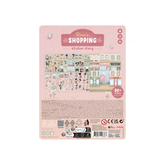Kniha se samolepkami Little Dutch Nakupování Rosa pro děti