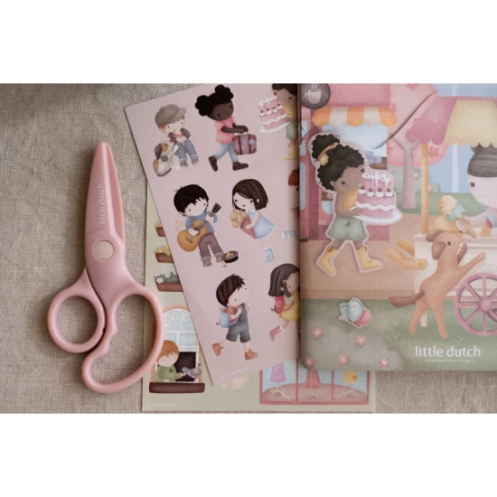 Kniha se samolepkami Little Dutch Nakupování Rosa pro děti