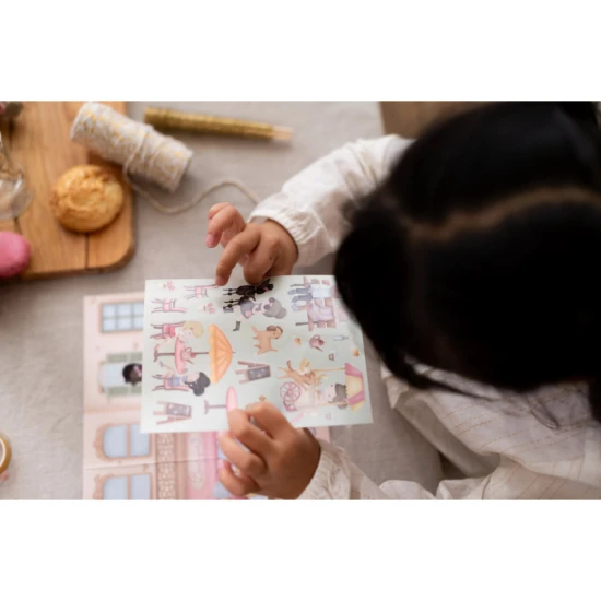 Kniha se samolepkami Little Dutch Nakupování Rosa pro děti