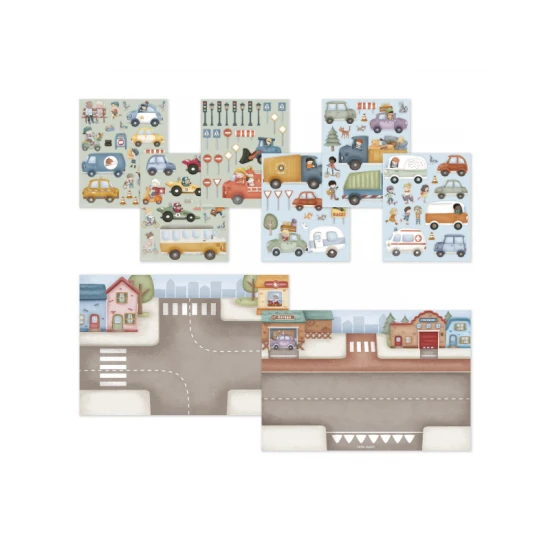 Kniha se samolepkami Little Dutch Doprava Jim pro děti