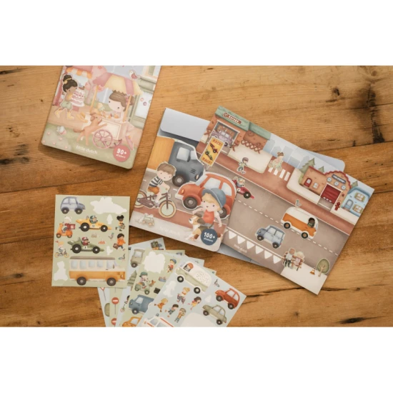 Kniha se samolepkami Little Dutch Doprava Jim pro děti