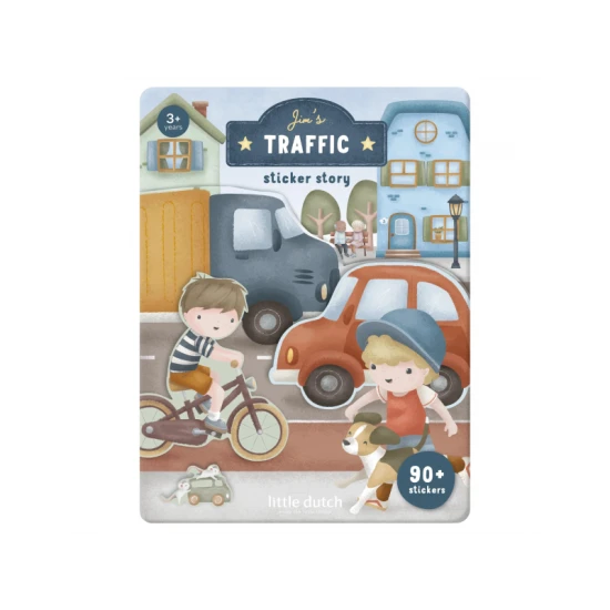 Kniha se samolepkami Little Dutch Doprava Jim pro děti