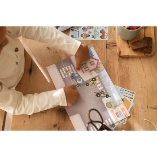 Kniha se samolepkami Little Dutch Doprava Jim pro děti