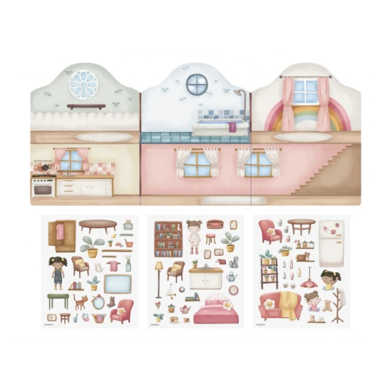 Kniha se samolepkami Little Dutch Dům Rosa pro děti
