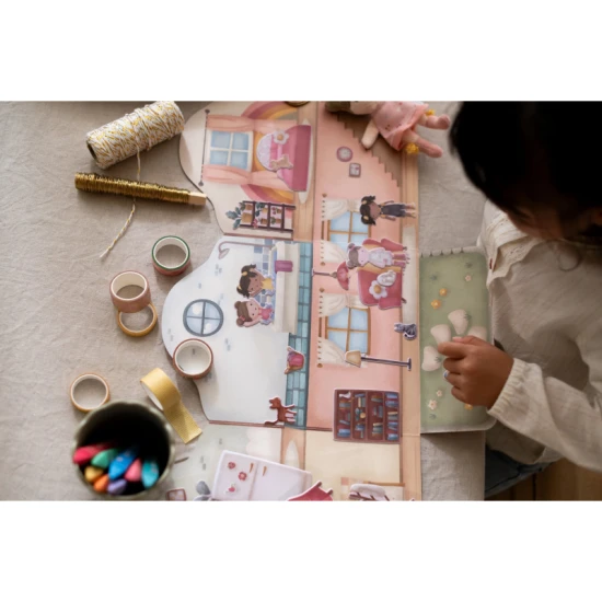 Kniha se samolepkami Little Dutch Dům Rosa pro děti