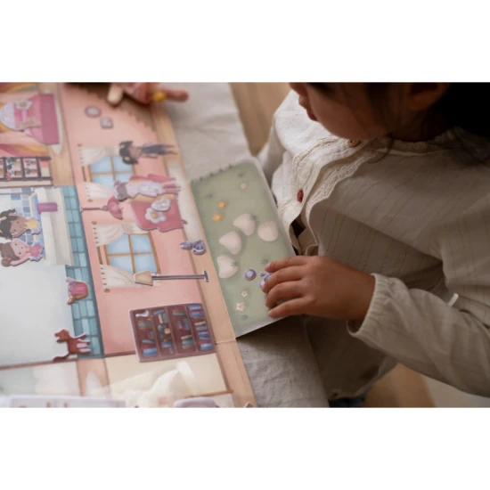 Kniha se samolepkami Little Dutch Dům Rosa pro děti