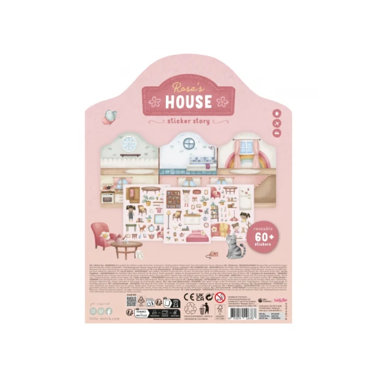 Kniha se samolepkami Little Dutch Dům Rosa pro děti