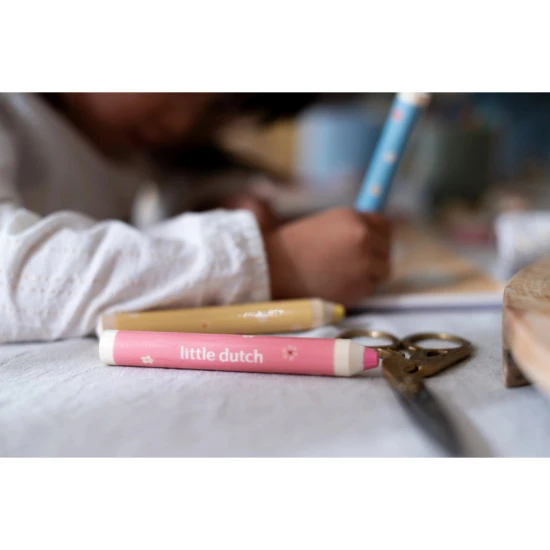 Omalovánky s pastelkami Little Dutch Zahrada Rosa pro děti